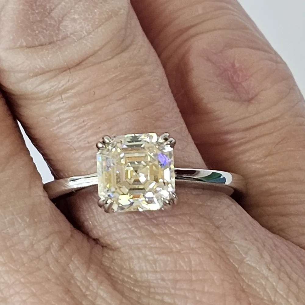 Genuine Strontium Titanate Sterling Silver Ring Size 8.5! - Picture 10 of 10